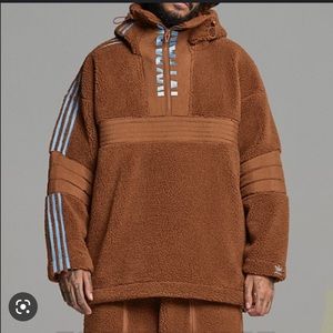 Ivy Park x Adidas Half Zip Teddy Hoodie